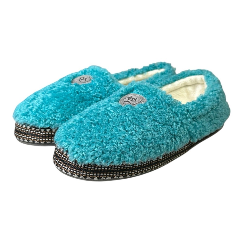 Ariat Snuggle slipper Turquoise casual loungewear slip ons womens XS (5-6) - Picture 4 of 11